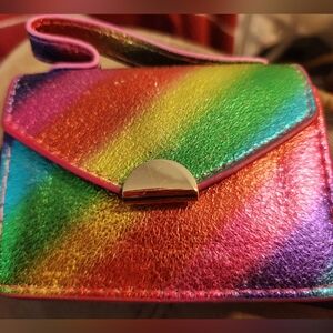 Rainbow Metallic Women's Credit Card Holder